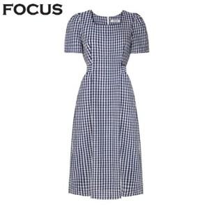 [포커스] 스퀘어넥체크시어서커원피스_VF4M1OP3851