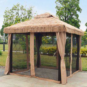 [리벨리] 주문제작 야외 볏짚 천막(3m)(모기장+가림막포함)