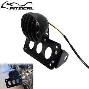 오토바이 사이드 마운트 미등 레드 브레이크 후미등 램프 번호판 브래킷 홀더 할리 초퍼 바버 SportsterXL