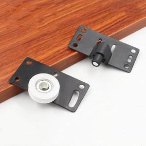 캐비닛 하드웨어에 도어 스틸 가구 나일론 옷장 4SET 슬라이딩 롤러 도르래 스테인레스