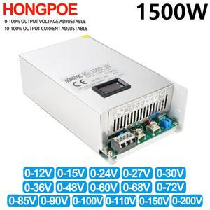 디지털 디스플레이 조정 가능한 1500W POWER LOGIC 공급 장치 0 12V 15V 24V 36V 48V 60V 72V 85V 90V 110V 150V 200V 110/220V Ac- Smps