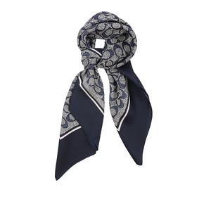 코치 텍스쳐드 시그니처 프린트 실크 스카프 C2755 MIDNIGHT NAVY