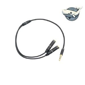 이어폰 이어잭 분배 블랙 케이블 길이 30cm 휴대폰이어폰젠더 이어폰연결잭 aux젠더 이어폰잭