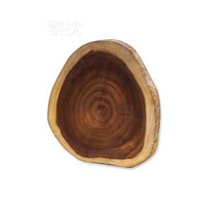 원형 통나무접시 나무 도마 주방 장식품 두께 원목 타원형 2 5cm 업소용 서빙 손잡이