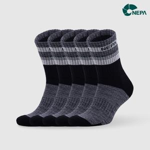 네파 펄트 서페스 쿠션 크루삭스 블랙 L 5팩 NPCFCCRL-BK5