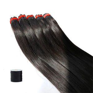 내추럴가발 실리콘 팁 붙임머리 100p 45cm 내추럴 머리카락가발