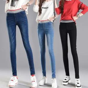 재입고 AA-2232/ 청바지 하이웨스트 밴딩스키니진 빅사이즈여성의류 키작녀 봄여름 팬츠