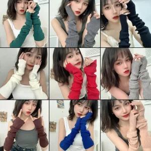 핸드 워머 팔토시/장갑/겨울/핑거홀/암/스마트/터치/방한/니트/여성/여자/손목/토시/핑거리스/손/반장갑/팔