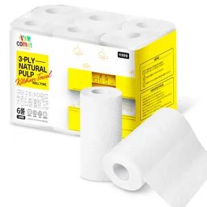 코멧 천연펄프 키친타월 3겹 160매 6개