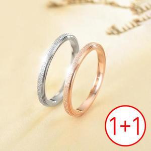 2개 빅사이즈가능 여성 변색없는 써지컬 반지 펄퓨어링 커플 우정 링 실버 로즈골드 기본 심플 레이어드