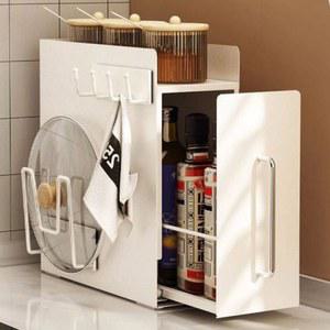 철제슬라이드수납함 코너 디귿 정리함 슬림 철제수납함 보관함