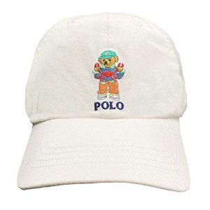 [폴로 랄프로렌]25SS 키즈 테디베어 자수 캡모자 화이트 963969 001