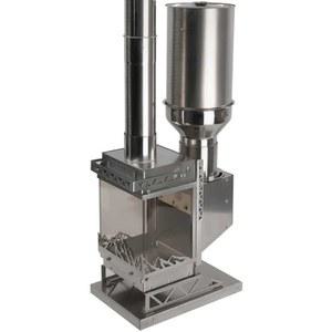 펠렛 불멍 연소기 캠핑용 강철 버전 대형 장작난로 연탄 무연통 연통 단면유리 60 야외