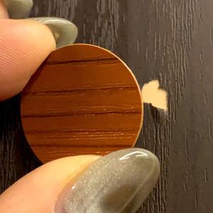 벽구멍 흠집 보수 못자국 스티커 나무무늬 목재 땜빵 타공구멍 가리기 원형진한갈색