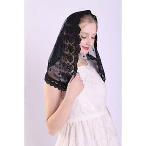 미사보 베일 백색 채플 머리 예배 카톨릭 세례식 화이트 인피니티 미사포 레이스 장식