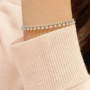 [차차실버] 은볼2mm 은팔찌 얇은 심플 세련 고급 남자 여자 925실버 데일리