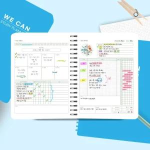 체계적인 학습관리 위캔 스터디플래너/초등학생 꿈 한달용 체계적 스케줄러 일지 플랜 버킷리스트 리추얼
