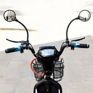 퀵보드 사이드미러 자전거 후사경 퀵보드 백미러 원형/미러 킥보드 심플 고정 손잡이 핸들바 바엔드 설치