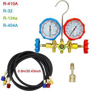 냉매 매니폴드 게이지 R410A R32 R404A R134A 호스  후크가  에어컨 용 냉동