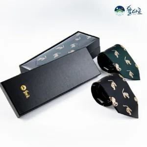 [율아트] 전통감성기념품 민화 넥타이 x2개 남성 선물 정장 패션 고급 하객룩 캐주얼