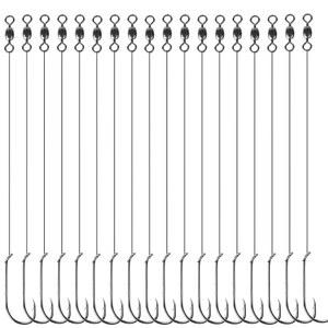 나일론 코팅 와이어 리더 리그, 18PCS 베이홀더 부리 낚시 낚시 와이어 리더, 스위블 낚시 루어 리그