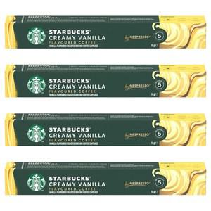 스타벅스 플레이버 크리미 바닐라향 캡슐커피, 5.1g, 10개입, 4개