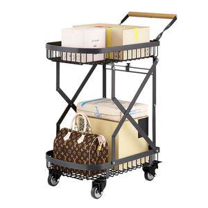 장바구니카트 2단 접이식쇼핑카트 미디엄 장보기 2인치 마트 휠