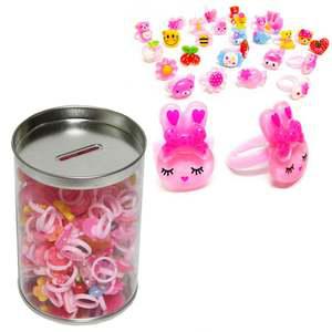 프리사이즈 캐릭터 미니반지 100P 깡통악세서리