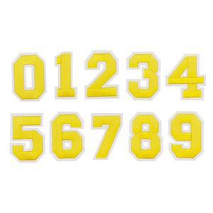 옐로우 넘버 열접착 의류 리폼 패치 와펜