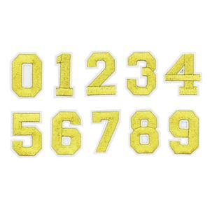 골드 넘버 열접착 의류 리폼 패치 와펜