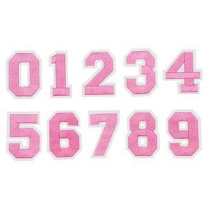 핑크 넘버 열접착 의류 리폼 패치 와펜