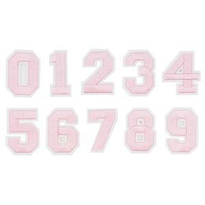 라이트핑크 넘버 열접착 의류 리폼 패치 와펜