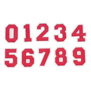 핑크레드 넘버 열접착 의류 리폼 패치 와펜