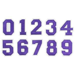 퍼플 넘버 열접착 의류 리폼 패치 와펜