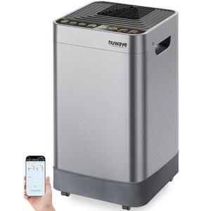 초대형 객실용 Nuwave 공기청정기 2934 평방피트, 5단계 여과 기능이 있는 OxyPure 스마트 공기청정기, 반려동물용 추가 EZ 커버, 공기질 및 냄새 센서, WiFi, 침실용 조용한 수면 모드
