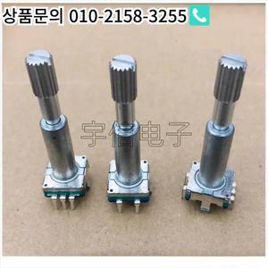 EC11 인코더 키 스위치 플라워 샤프트 360 자동차 중앙 제어 전력 증폭기 오디오 볼륨 전위차계 5 핀 40mm