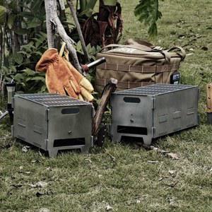 티타늄접이식화목난로 바베큐그릴 캠핑 화로대 장작 야외 접이식화목난로 드럼통화로