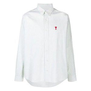 [롯데백화점]아미 [아미] HSH113 471 444/ 스몰 하트 그린 스트라이프 셔츠