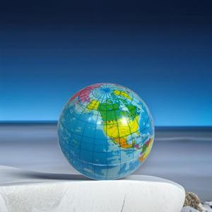 스펀지 지구본 (6.3cm) 세계지도 탱탱볼 스폰지 소프트볼 공놀이 지구공 지리학습 모형