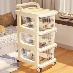 기저귀보관함 신생아수납장 3단 바퀴달린 서랍형 기저귀트롤리 투명한 2단