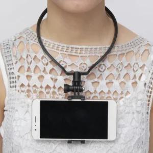 스마트폰 셀프 영상 마운트 촬영 넥 거치대 목걸이 모노포드 스트랩 카메라 휴대폰 바디캠 액세서리 핸드폰