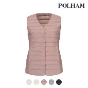 [폴햄] 여성 리얼 라이트 구스 브이넥 경량 베스트PHC5VP2011