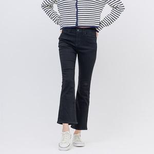 여성) 블랙빈티지 오비안밴드 노멀워싱 발열기모 슬림NE핏_AM4DNE755-BV