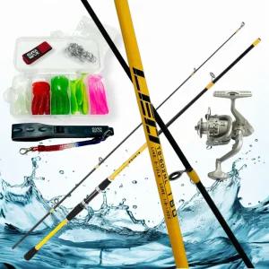 에버웨이브 루어낚시대 입문용 초보 바다 민물 계곡 낚시대 스피닝릴 채비 세트