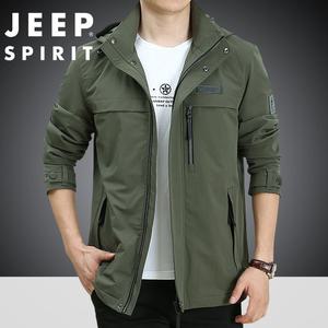 JEEP SPIRIT 전술 자켓 남자 아웃도어 후리스 가을 겨울 바람막이 루즈 야상