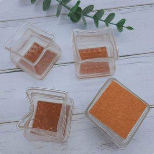 고품질 소음차단슈즈 펠트받침 실리콘의자발캡 4P 사각 대형 완전투명 실리콘의자다리캡 (WFJ17TN)