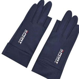 쿨장갑 투핑거 남색 낚시 산악 논슬립