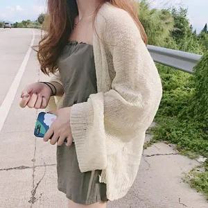 쉬블림로브 여성 시스루 볼레로 바캉스 해변 비치 피크닉 가디건 GW1710