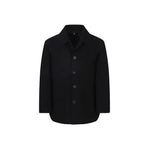 [하프클럽/지이크]빅포켓 캐시미어 블렌디드 하프 코트 블랙 (PHHAX7013)