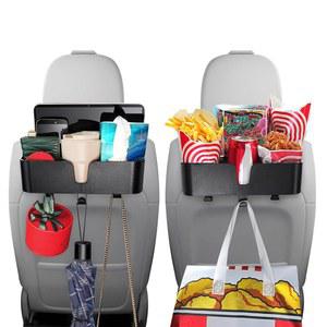 3.7인치 컵 홀더가 장착된 벤라리 자동차 헤드레스트 뒷좌석 정리함 - 1인승 후크, 여행 액세서리를 위한 다기능 보관함(2개)